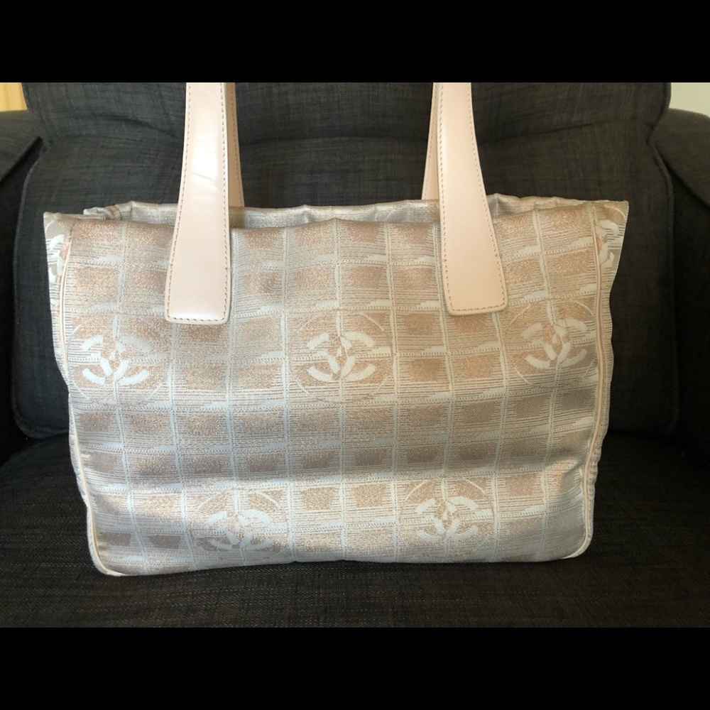 Authentic Chanel Travel Line Pink Tote